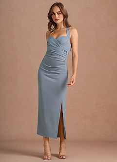 Leonora Powder Blue Midi Dress image3