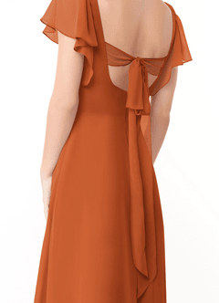 Azazie Syenna Brautjungfernkleider A-Linie Gestreift Chiffon Kleid Kanel image3