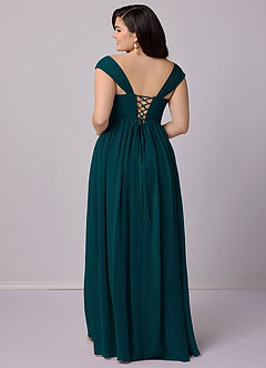 Barbie ♥ Azazie Bridesmaid Dresses Pine A-Line Corset Chiffon Dress image10