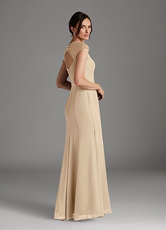 Azazie Blanchett Mother of the Bride Dresses Champagne Mermaid Sequins Chiffon Dress image3