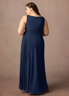 Azazie Galvan Mother of the Bride Dresses Dark Navy A-Line Sequins Chiffon Dress image7