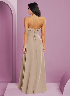 Barbie ♥ Azazie Bridesmaid Dresses Taupe A-Line Sweetheart Neckline Chiffon Dress image2