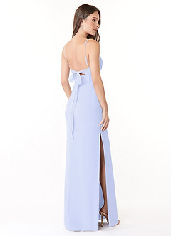 Azazie Mai Bridesmaid Dresses Lavender Sheath Pleated Chiffon Dress image4