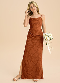 Azazie Mai Junior Klä av Tubklänning i Blommig Utbrändhet Plisserad image3