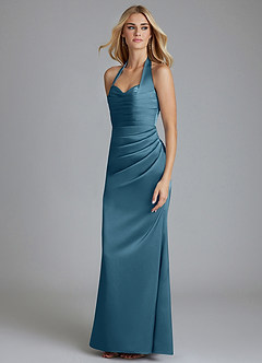Azazie Minnow Final Sale Bermuda Mermaid Sweetheart Neckline Stretch Satin Dress image5