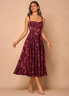 Sylvie Wine Midi Dress image5