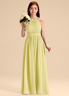 Azazie Malone Junior Klänning av A-Line i Chiffong Plisserad image4