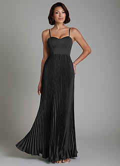 Azazie Micah Bridesmaid Dresses Black A-Line Corset Stretch Satin Convertible Dress image7