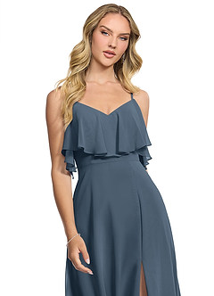 Azazie Jean Bridesmaid Dresses Neptune A-Line Chiffon Convertible Dress image4