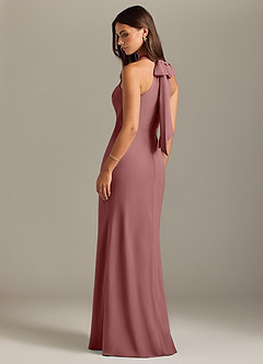 Azazie Doretta Bridesmaid Dresses Desert Rose Mermaid Pleated Chiffon Dress image7