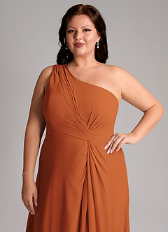 Azazie Brooke Brautjungfernkleider A-Linie One-Shoulder Chiffon Kleid Kanel image13