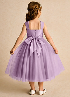 Azazie Dovey Flower Girl Dresses Wisteria Ball-Gown Bow Tulle Dress image3
