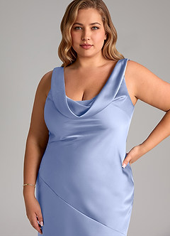 Azazie Rylina Brautjungfernkleider Meerjungfrau-Linie Stretch-Satin Kleid Eis image11