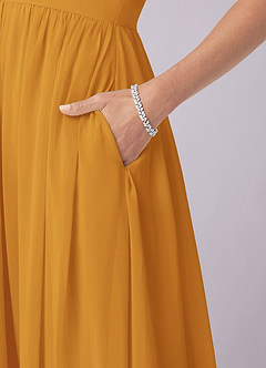 Barbie ♥ Azazie Bridesmaid Dresses Butterscotch A-Line Corset Chiffon Dress image8