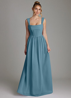 Azazie Caterina Bridesmaid Dresses Bermuda A-Line Corset Chiffon Dress image4