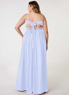 Azazie Zeya Bridesmaid Dresses Lavender A-Line V-Neck Pleated Chiffon Dress image7
