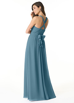 Azazie Olani Bridesmaid Dresses Bermuda A-Line One Shoulder Chiffon Convertible Dress image3