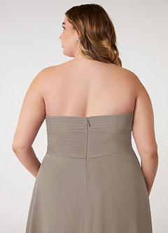 Azazie Arabella Allure Abiti da Damigella Abito Convertibile A-Line in Chiffon Scollo a Cuore Taupe image14