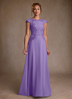 Azazie Christi Mother of the Bride Dresses Tahiti A-Line Lace Chiffon Dress image1