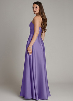 Azazie Meleena Bridesmaid Dresses Tahiti A-Line Strapless Stretch Satin Dress image3