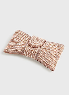 front Beaded Bowtie Clutch