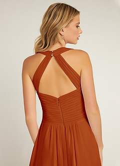 Azazie Claudia Bridesmaid Dresses Paprika A-Line Sweetheart Neckline Chiffon Dress image6