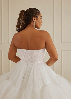 Christian Siriano Bridal for Azazie 2007 Wedding Dresses Diamond White Ball-Gown Sequins Tulle Dress image19