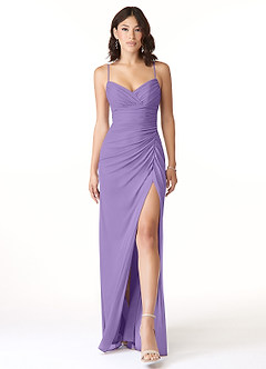 Azazie Reneya Robes de demoiselle d'honneur Robe Sirène en Maille Arc Tahiti image1