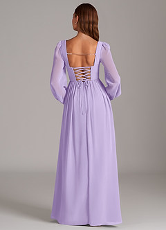 Azazie Maree Bridesmaid Dresses Lilac A-Line Corset Chiffon Dress image6