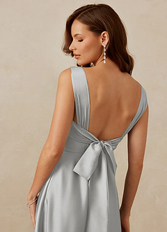 Christian Siriano Bridal for Azazie 1001 Robes de demoiselle d'honneur Robe Trapèze en Satin extensible Encolure en Forme de Cœur Argent image10