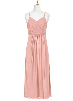 Azazie Luxy Junior Rosette Pleated Mesh Dress image6