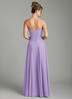 Azazie Gabriela Bridesmaid Dresses Lilac A-Line Corset Chiffon Dress image8