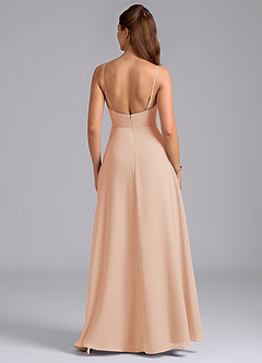 Azazie Sarella Bridesmaid Dresses English Rose A-Line with Pockets Chiffon Dress image2