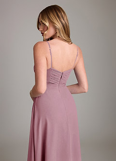 Azazie Terese Bridesmaid Dresses Vintage Mauve A-Line Pleated Chiffon Dress image7