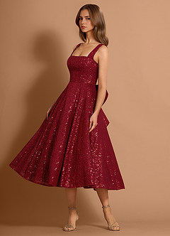 Romina Wine Midi Dress image4