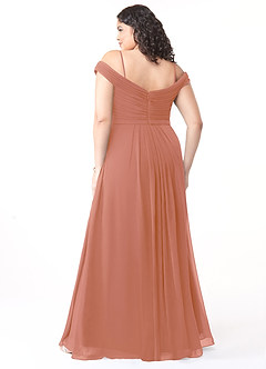 Azazie Audrianna Robes de demoiselle d'honneur Robe Trapèze Convertible en Mousseline de soie Schulterfrei gerafft Mai Tai image8