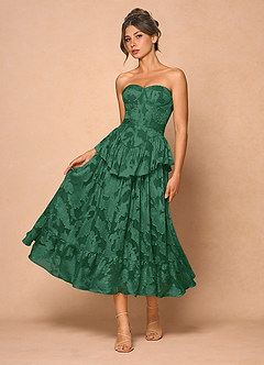 Emery Dark Green Midi Dress image3