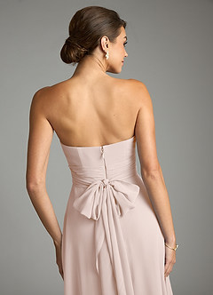 Azazie Tamira Suknie dla druhen Linia A Pofałdowany Szyfon Do ziemi Sukienka image5