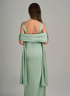 front Azazie Matching Color Stretch Satin Shawl