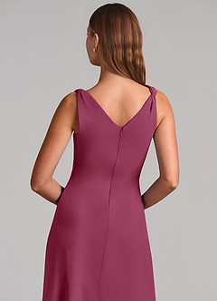 Azazie Nerine Brudtärnklänningar Klä av A-Linje i Chiffong Plisserad Mullbär image7