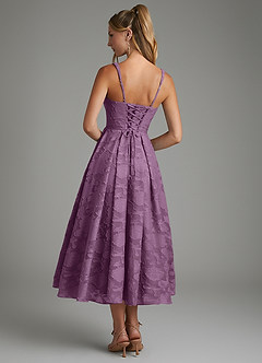Azazie Isabella Bridesmaid Dresses Wisteria A-Line Corset Floral Burnout Dress image7