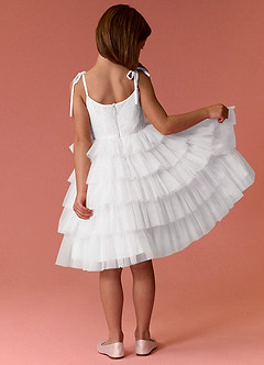 Barbie ♥ Azazie Flower Girl Dresses Diamond White Dress image9