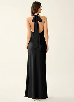 Manllanda Black Bows Satin Vacation Dress image2