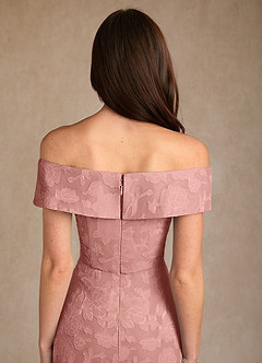 Azazie Medford Mother of the Bride Dresses Rosette A-Line Off the Shoulder Floral Burnout Dress image8
