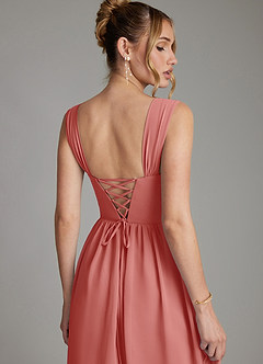 Azazie Caterina Kleider zum Anprobieren zu Hause A-Linie Korsett Chiffon Kleid Agave image2