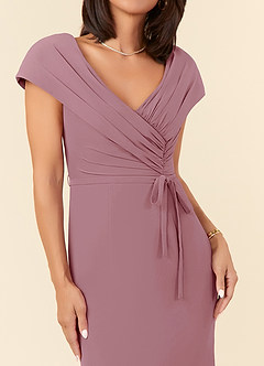 Azazie Bailora Mother of the Bride Dresses Vintage Mauve Mermaid Ruched Chiffon Dress image4