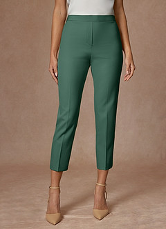front Kennedy Eucalyptus Structured Stretch Pants Suit