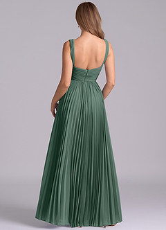 Azazie Mina Robes de demoiselle d'honneur Robe Trapèze en Mousseline de soie Plissée Mousse De Mer image7