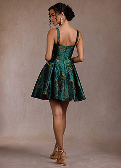 Briena 딥 그린 미니 드레스 image2