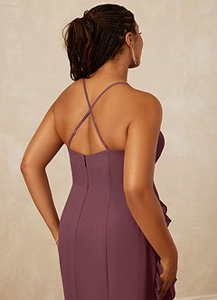 Christian Siriano Bridal for Azazie 1006 Bridesmaid Dresses Sangria Mermaid Ruched Chiffon Dress image16